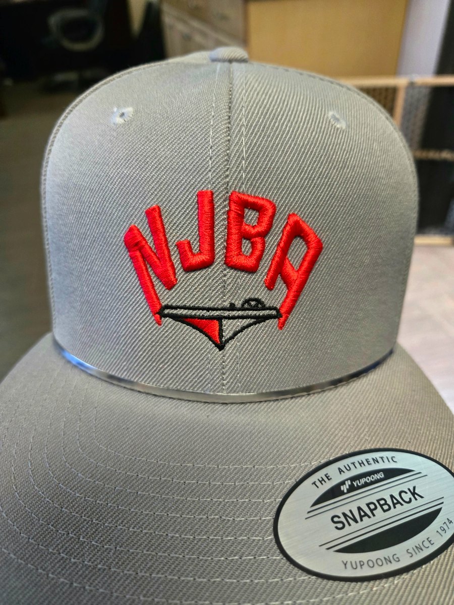 NJBA embroidered snapback hat by Russell's Print Shop