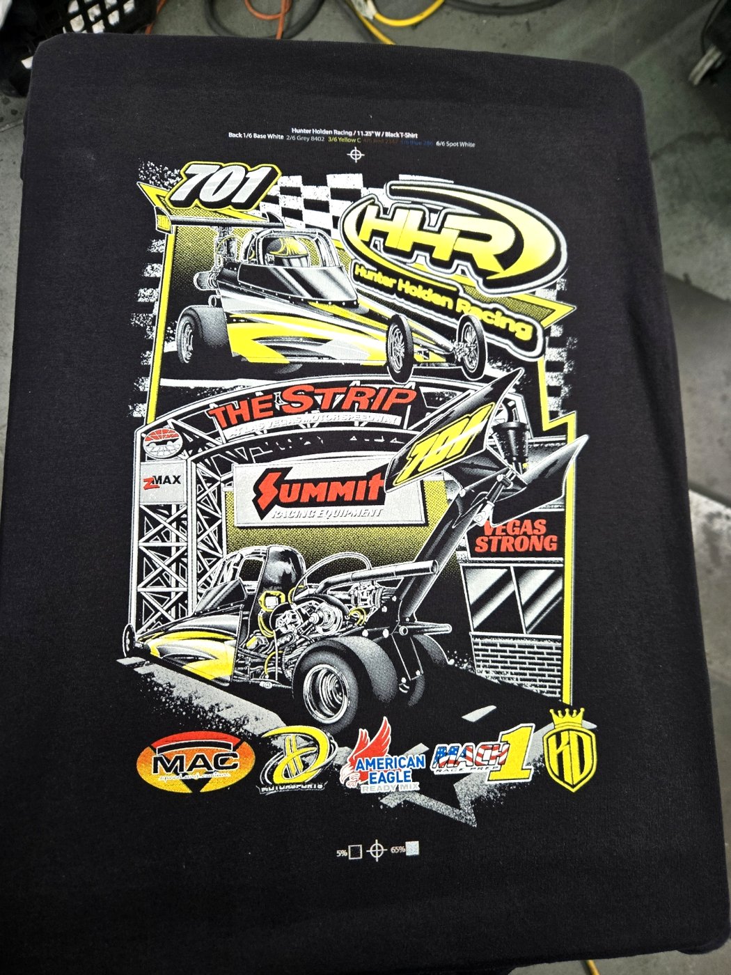 Hunter Holden Racing drag car custom screen printed t-shirt — Russell's Print Shop