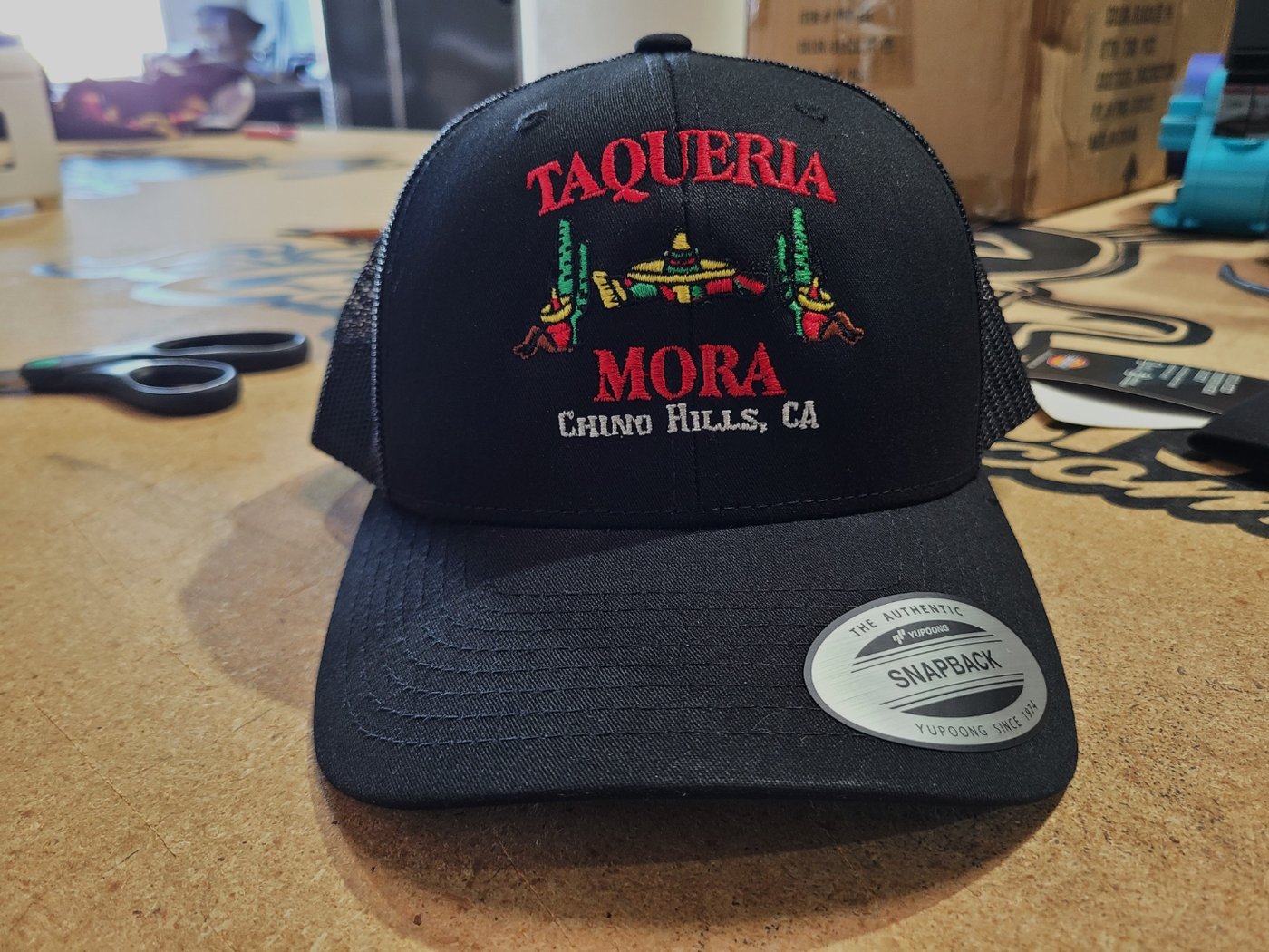 Embroidered Taqueria Mora Hat β Russell's Print Shop Las Vegas